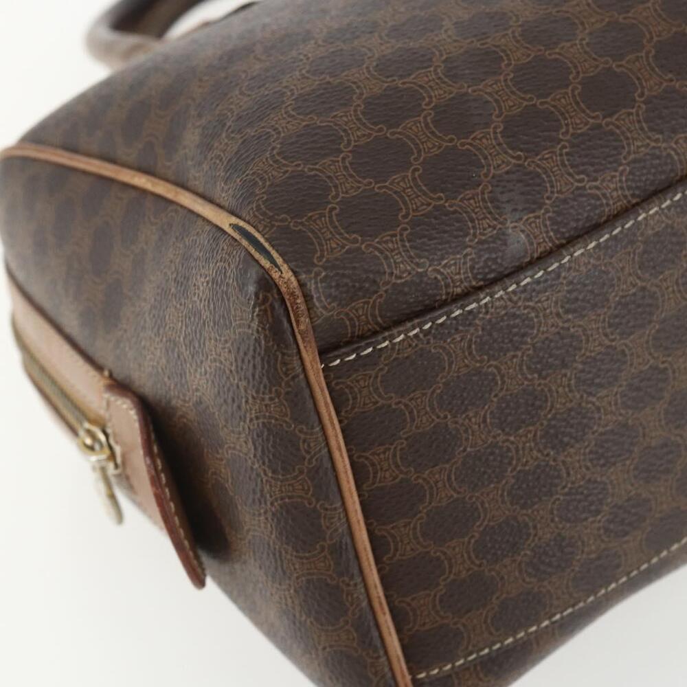 CELINE Macadam Canvas Hand Bag PVC Leather Brown Gold Auth ti3545 - Picture 15 of 16
